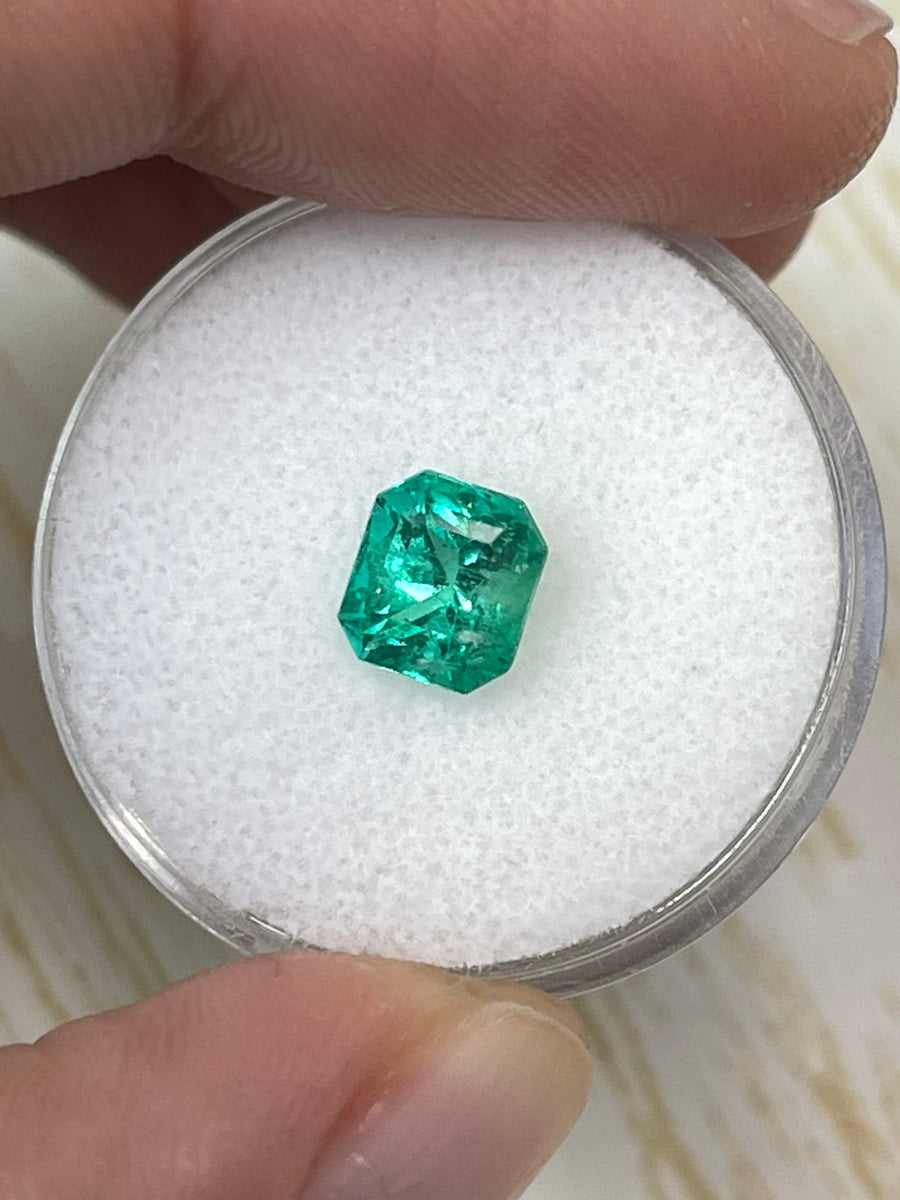 Vibrant 7x6 Loose Colombian Emerald - Natural Bluish Green Hue