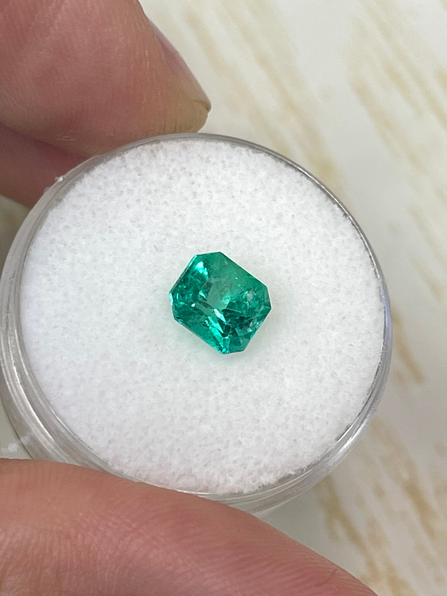 Colombian Emerald Gem - 1.42 Carat Bluish Green Loose Stone