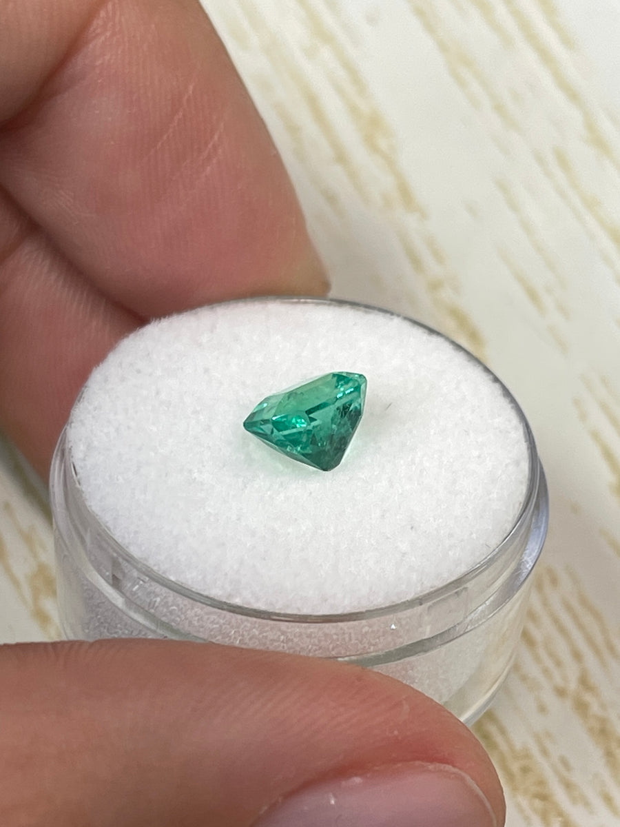 Emerald Cut Loose Colombian Emerald - 1.42 Carats, Bluish Green