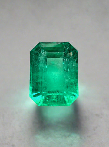 4.53 Carat 11x8 Vivid Muzo Green Natural Loose Colombian Emerald-Emerald Cut