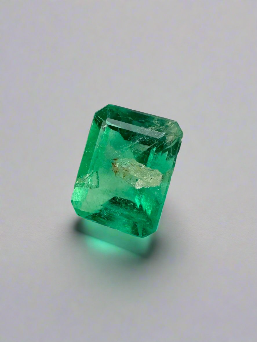 0.66 Carat 6.5x5 Perfectly Imperfect Loose Colombian Emerald-Emerald Cut