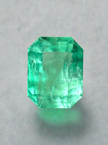 4.93 Carat 11x9 Limish Green Natural Loose Colombian Emerald-Classic Emerald Cut