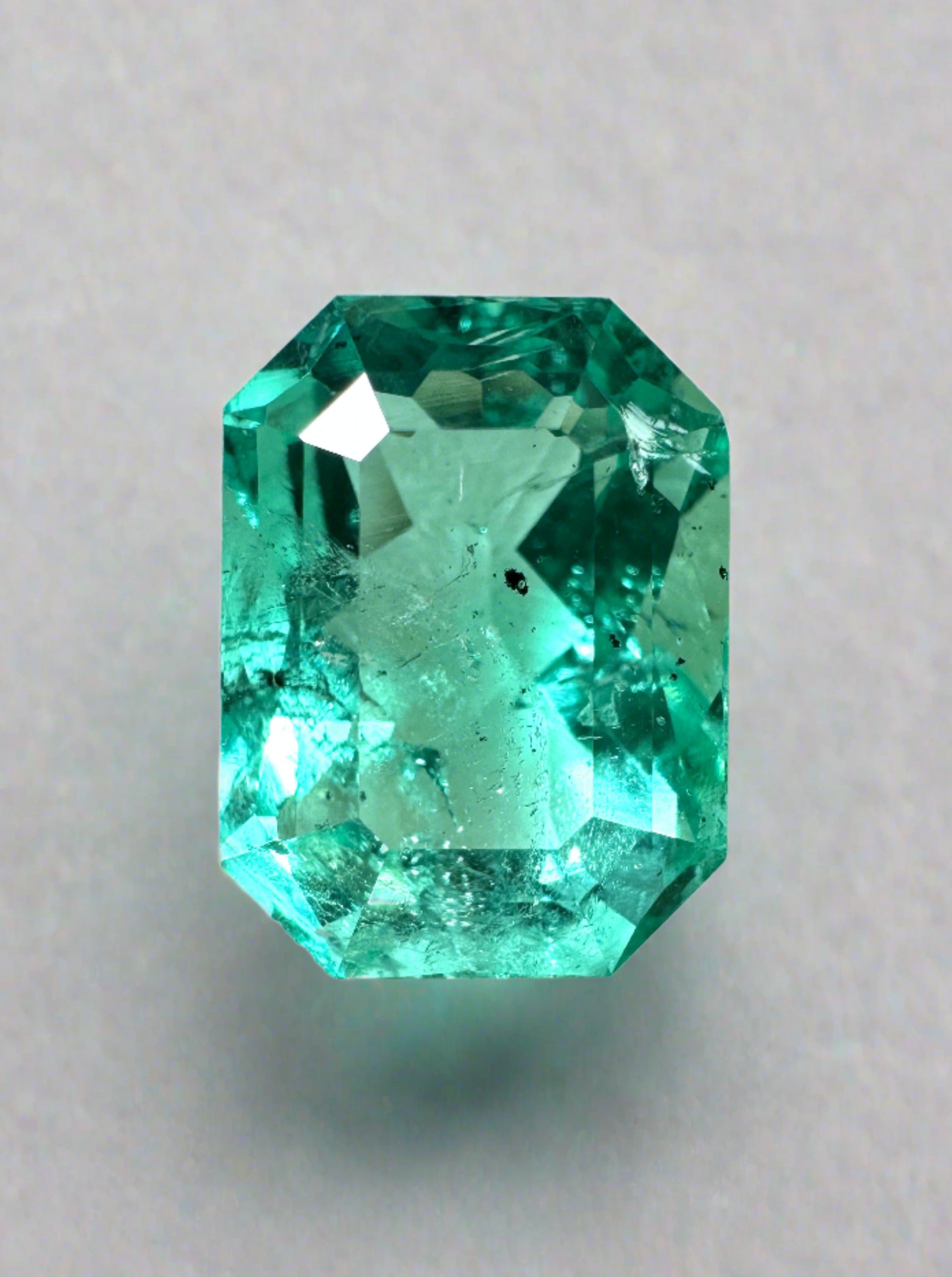 5.15 Carat 12x9 Lustrous Natural Loose Colombian Emerald-Classic Emerald Cut - JR Colombian Emeralds