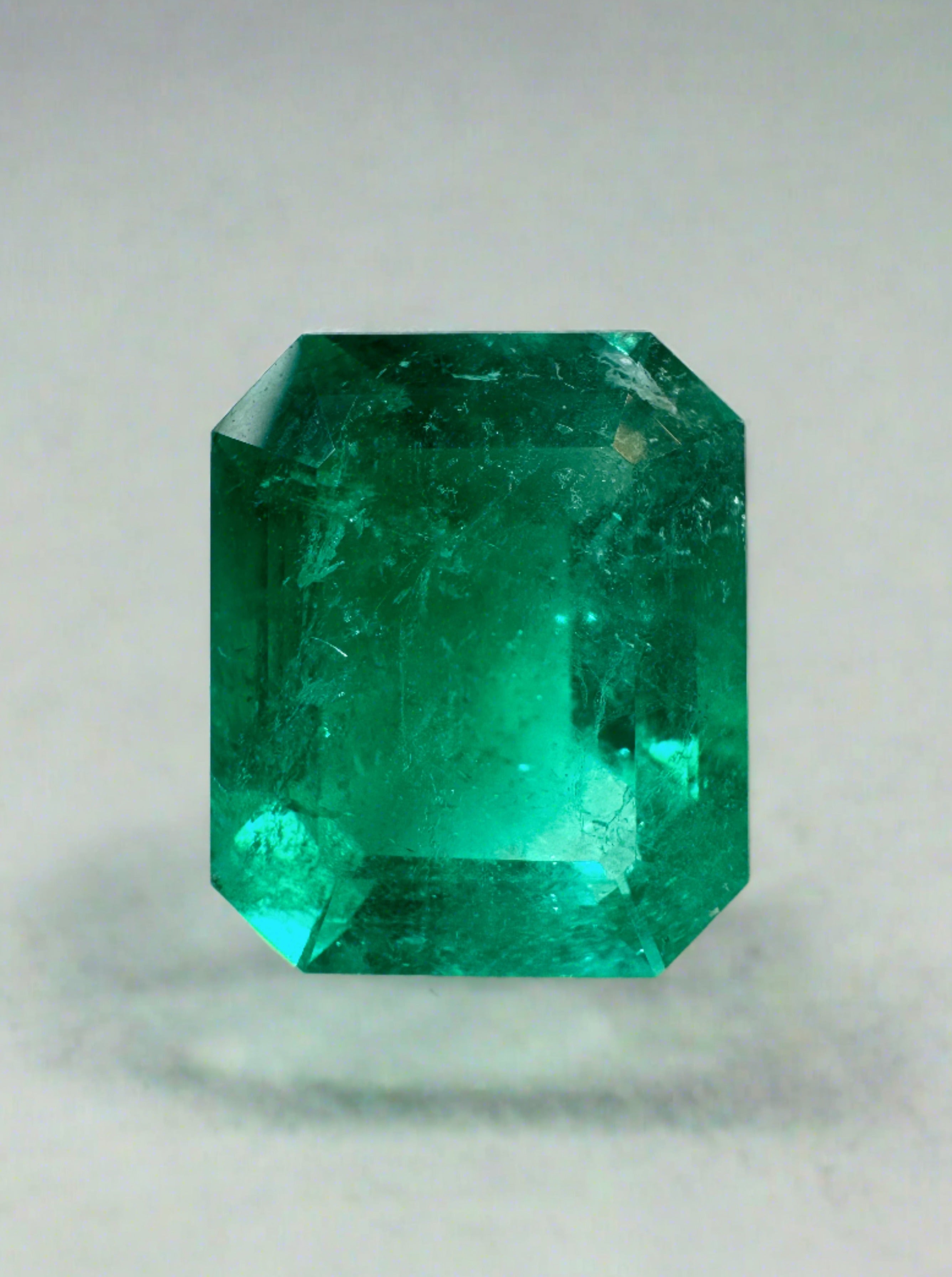 5.20 Carat 12x10 Fine Quality Natural Loose Colombian Emerald-Classic Emerald Cut - JR Colombian Emeralds