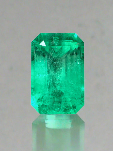 5.26 Carat 12.5x8.2 Yellowish Green Natural Loose Colombian Emerald- Emerald Cut