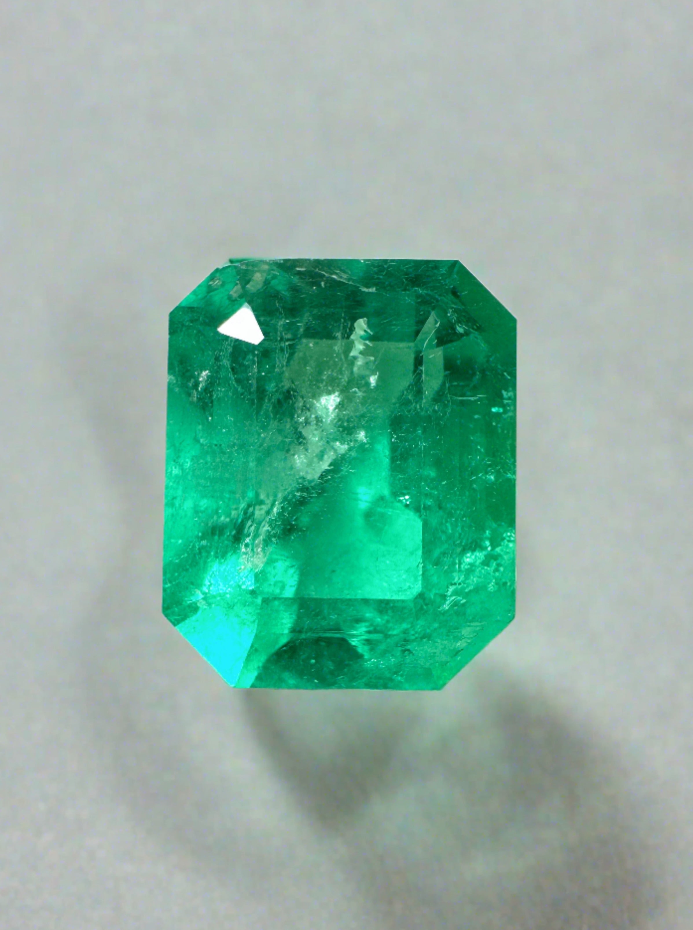 5.35 Carat 12x10 Natural Loose Colombian Emerald-Classic Emerald Cut - JR Colombian Emeralds