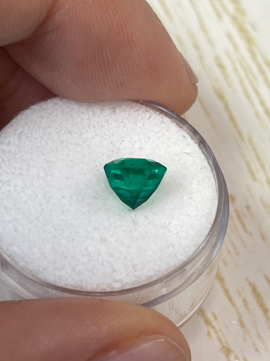 1.78 Carat Natural Colombian Emerald - 7x7 Asscher Cut - Stunning Quality