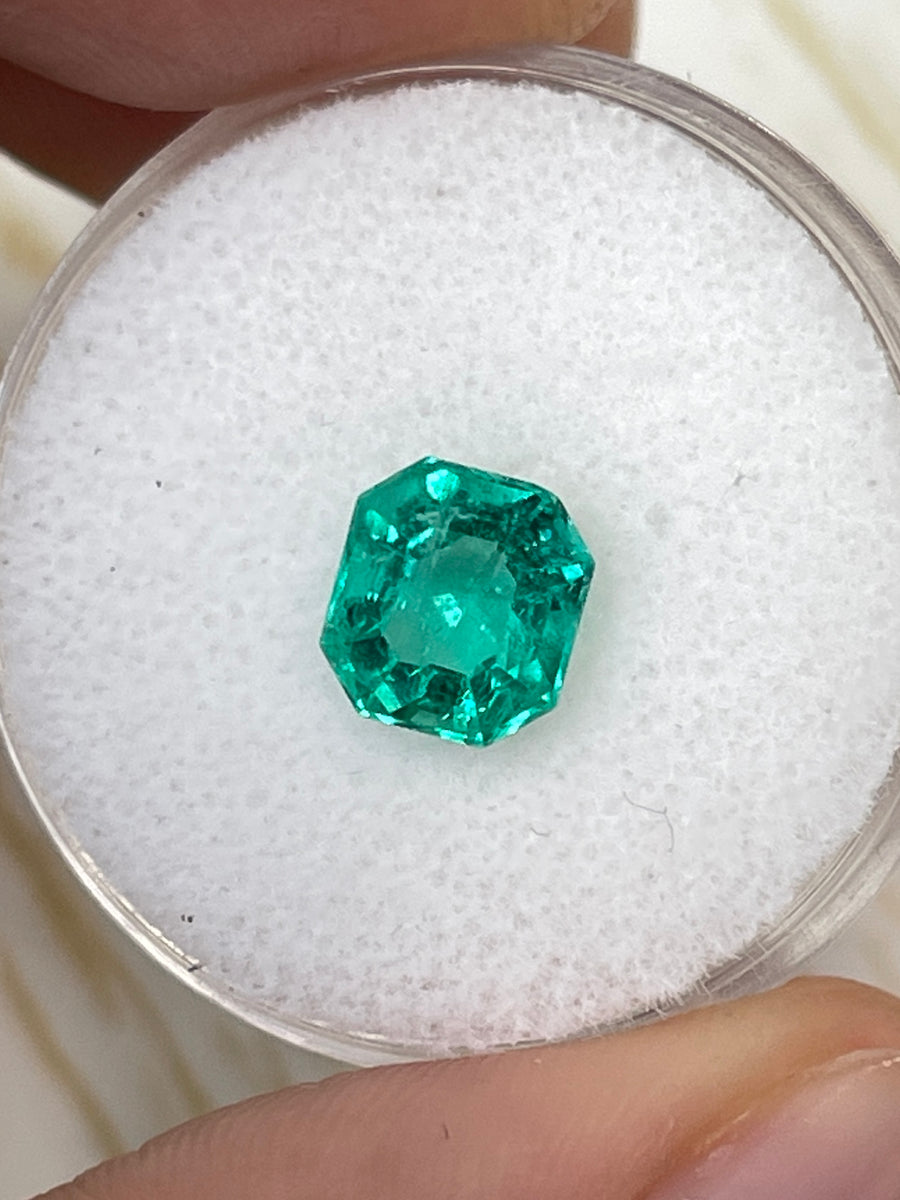 Asscher Cut Colombian Emerald - 1.79 Carat - Brilliant Crystalline Green - Unmounted Gemstone