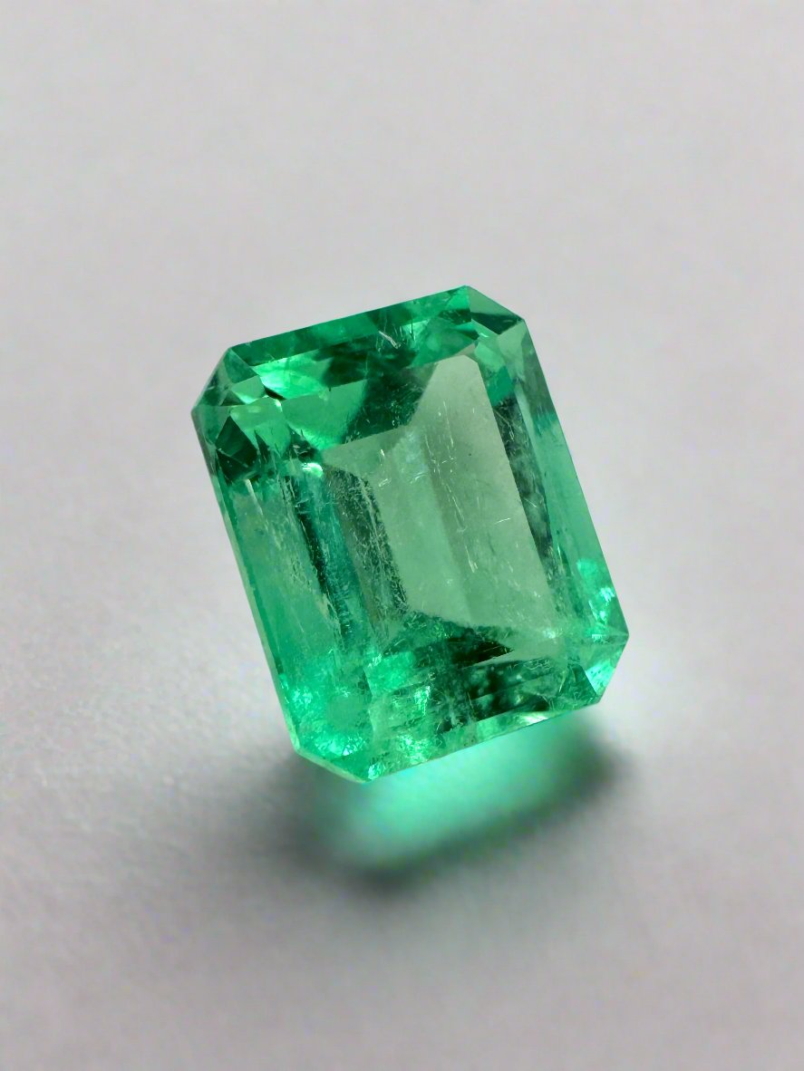 3.11 Carat 9.3x7.5 Classic Green Natural Loose Colombian Emerald- Emerald Cut