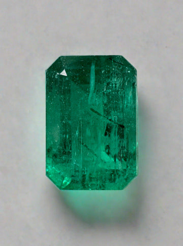5.97 Carat 13x9 Vivid Green Natural Loose Zambian- Emerald Cut