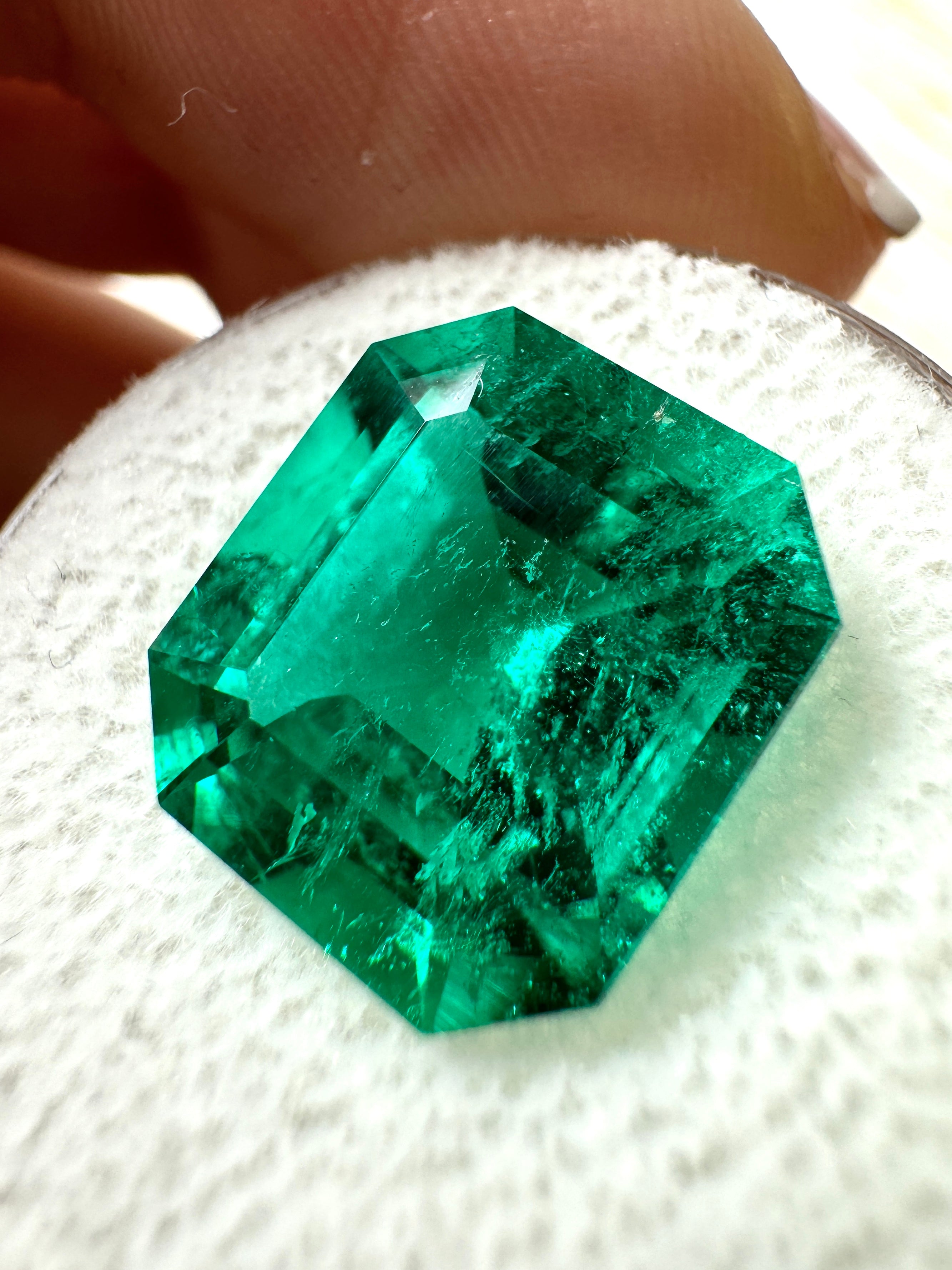 7.51 Carat GIA Certified 13x12 Investment Quality Natural Loose Colombian Emerald- Emerald Cut - JR Colombian Emeralds