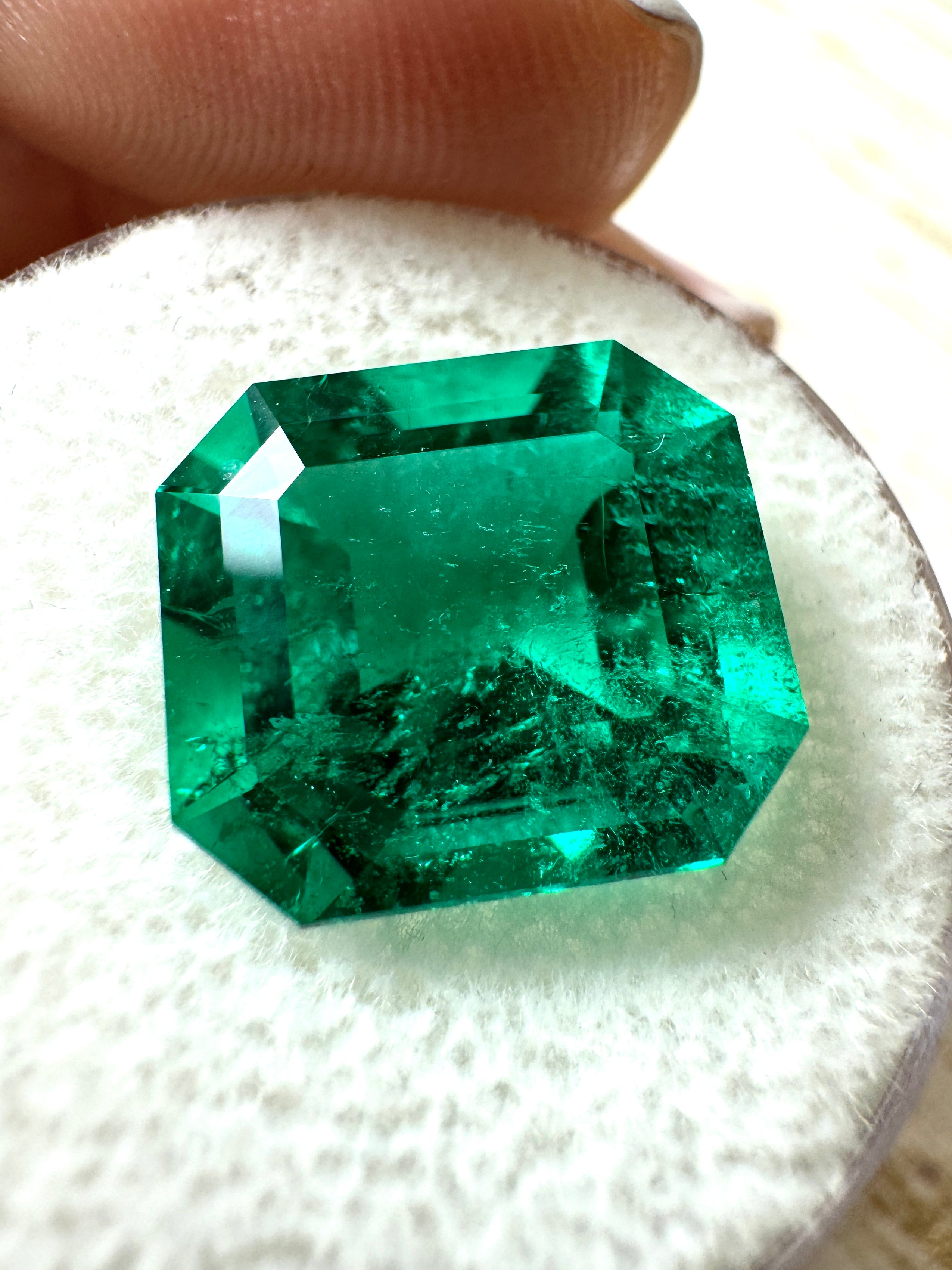 7.51 Carat GIA Certified 13x12 Investment Quality Natural Loose Colombian Emerald- Emerald Cut - JR Colombian Emeralds