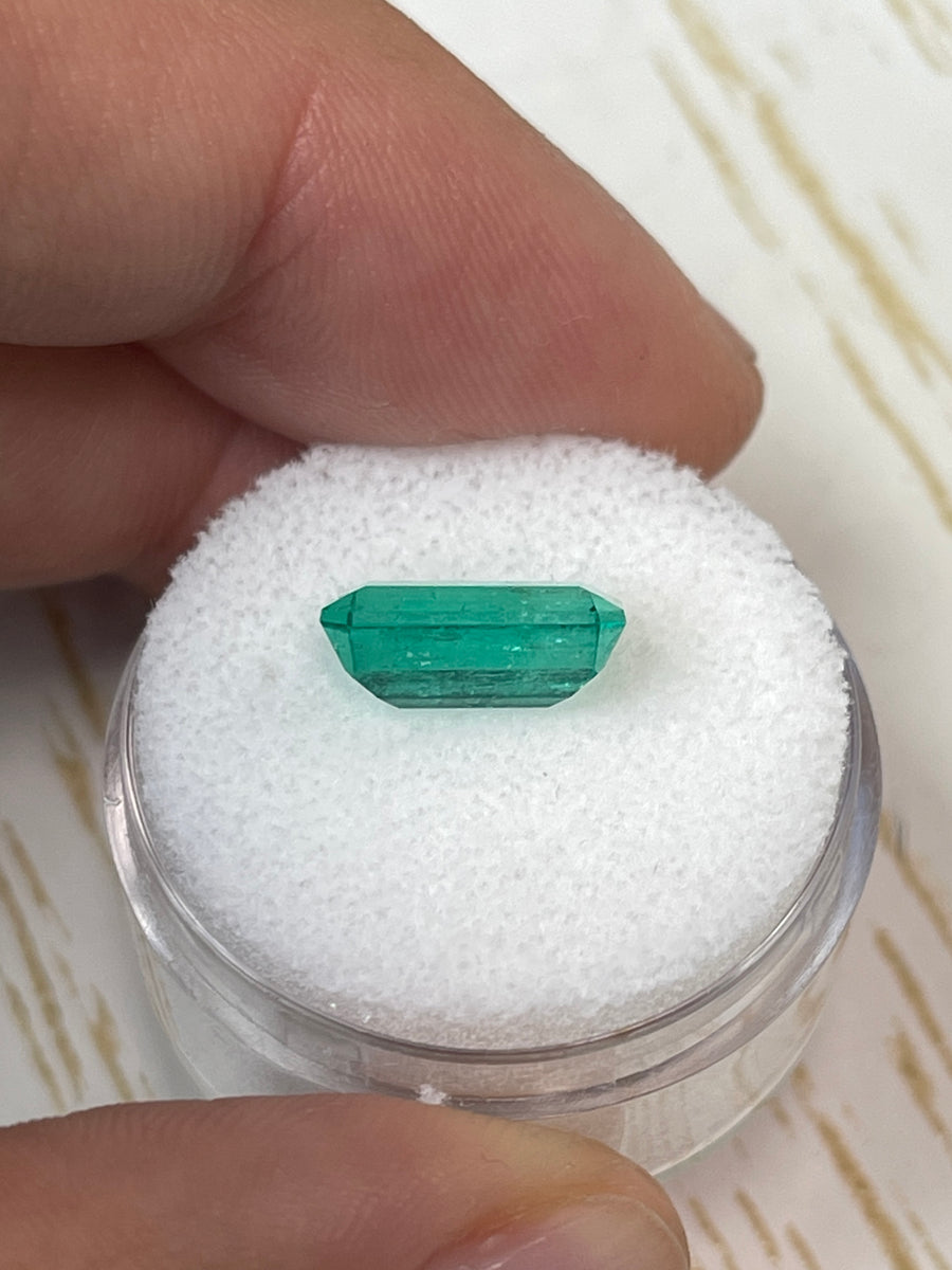 Elongated Emerald Cut Gemstone in Yellowish Hue - 2.70 Carats