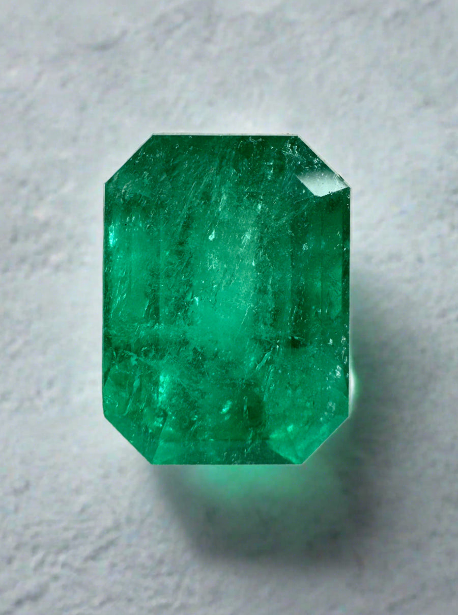 7.64 Carat 13x10 Loose Colombian Emerald- Emerald Cut