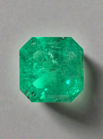 9.03 Carat 12.5x12.5 HUGE Green Natural Loose Colombian Emerald-Asscher Cut