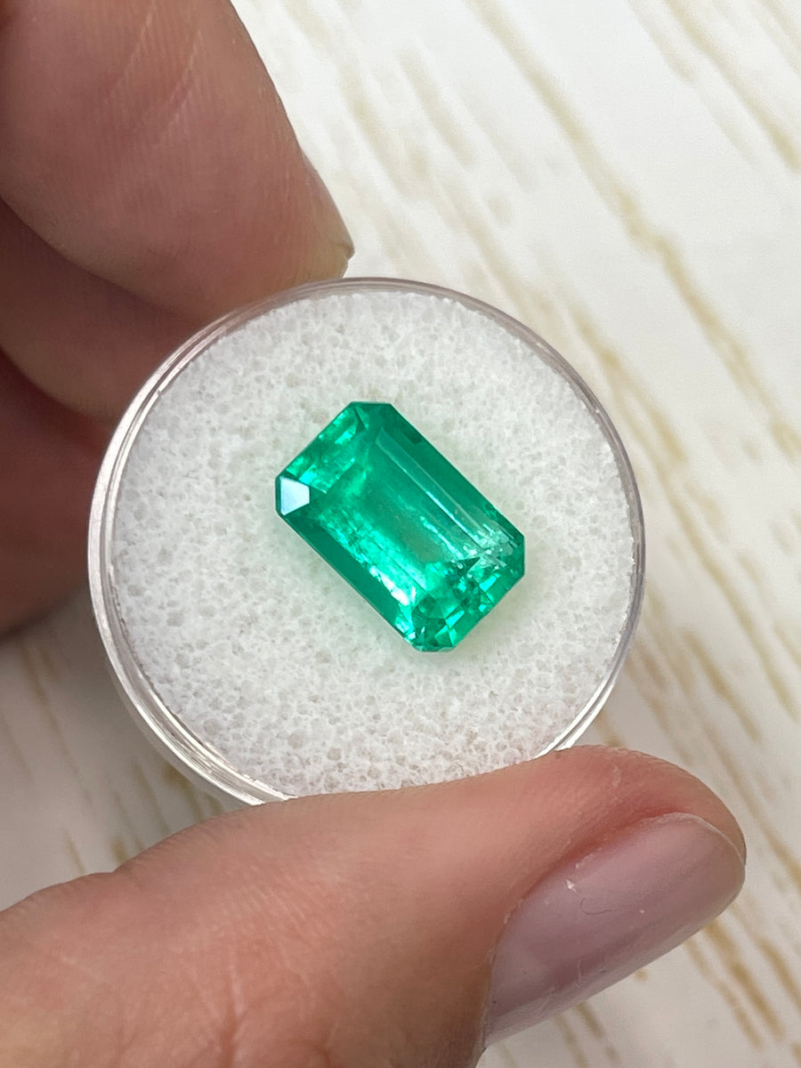Rare 5.26 Carat Loose Colombian Emerald - Emerald Cut Jewel