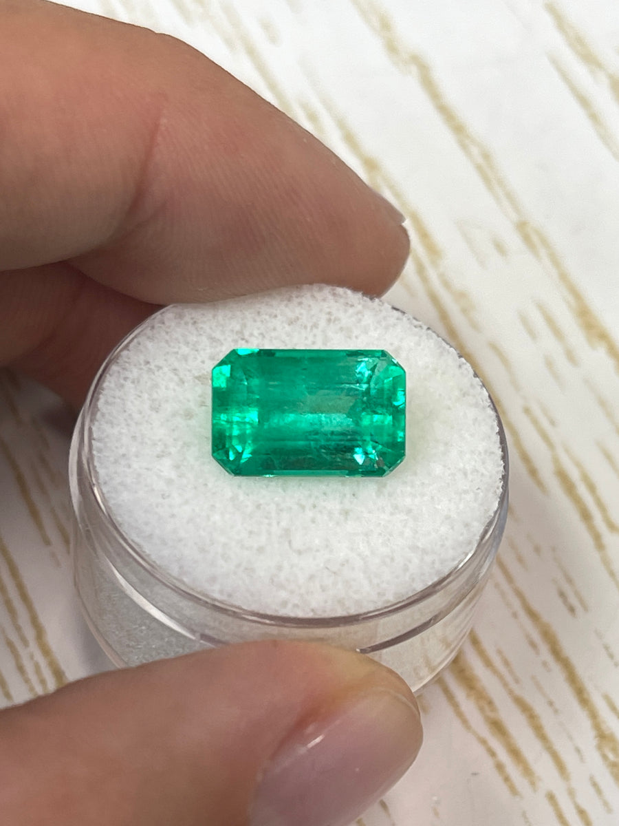 12.5x8.2mm Natural Yellow-Green Colombian Emerald - Loose Stone