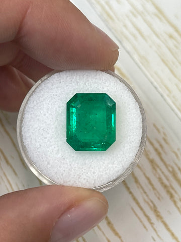 6.23 Carat 13x11 Muzo Green Emerald Cut Loose Colombian Emerald-Emerald Cut