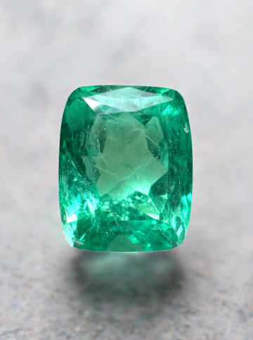 1.81 Carat 8x6 Jyotish VVS Green Natural Loose Colombian Emerald-Elongated Cushion Cut