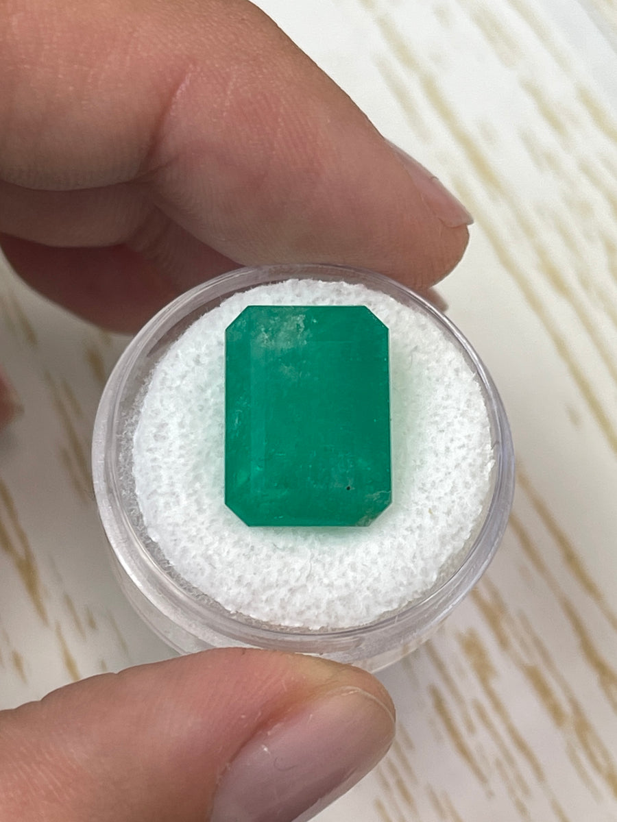 12.13 Carat 15.5x11.5 Fine Natural Loose Colombian Emerald- Emerald Cut