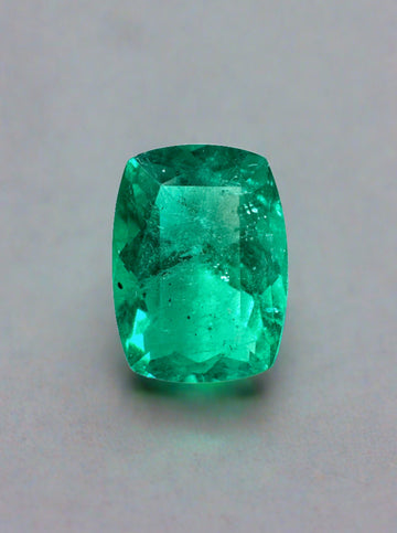 1.85 Carat 10x7 Vivid Green Natural Loose Colombian Emerald-Elongated Cushion Cut