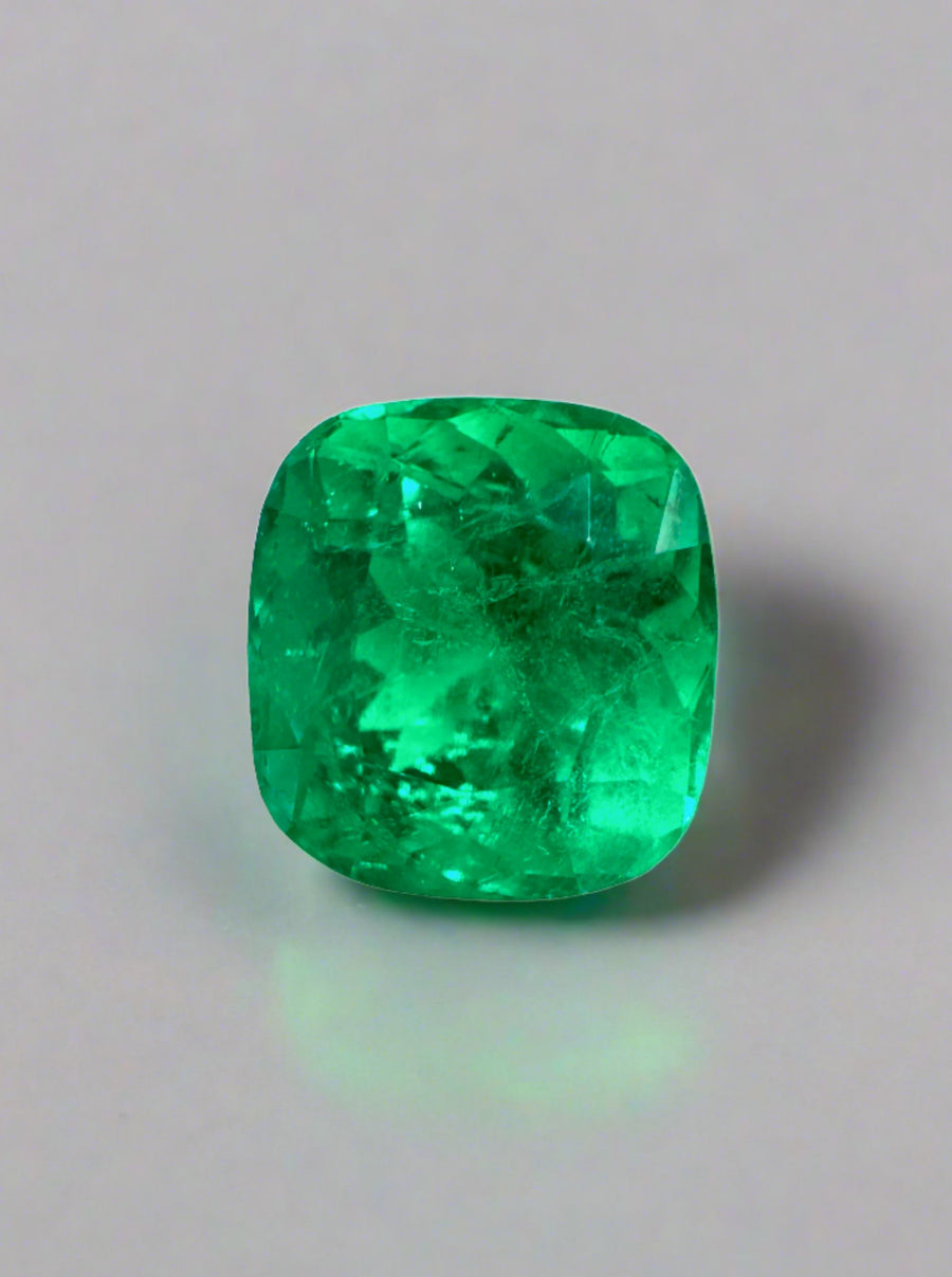2.04 Carat 8x7 Fine Muzo Green Natural Loose Colombian Emerald-Cushion Cut
