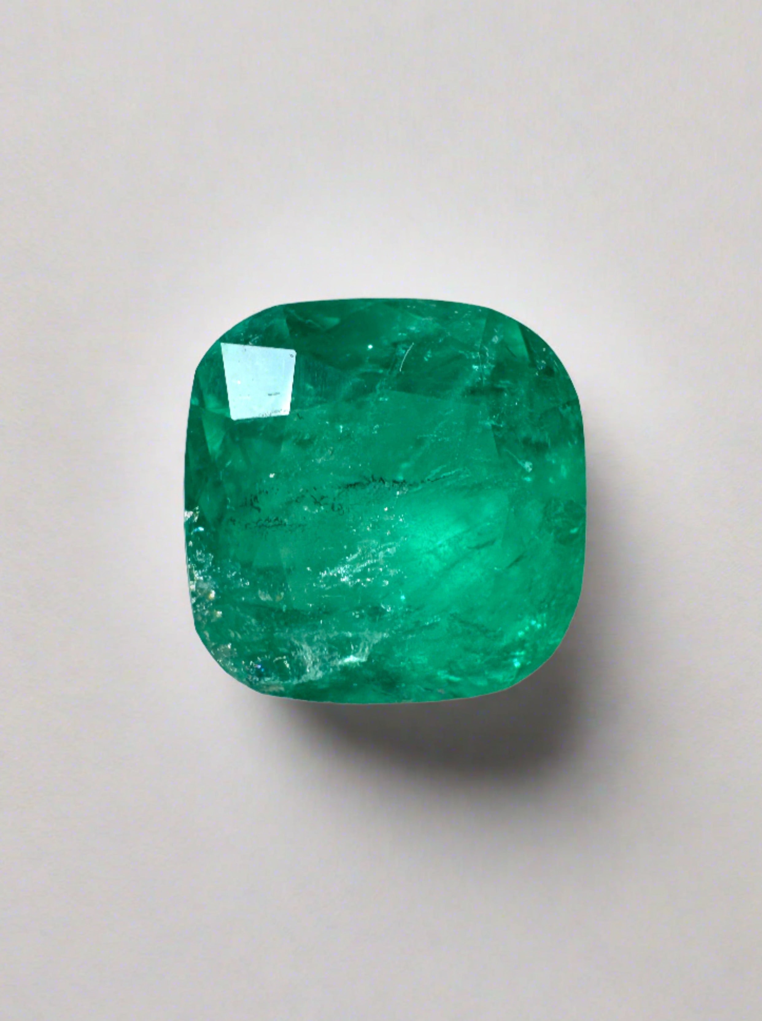 2.27 Carat 8.5x8.5 Natural Loose Colombian Emerald-Cushion Cut - JR Colombian Emeralds