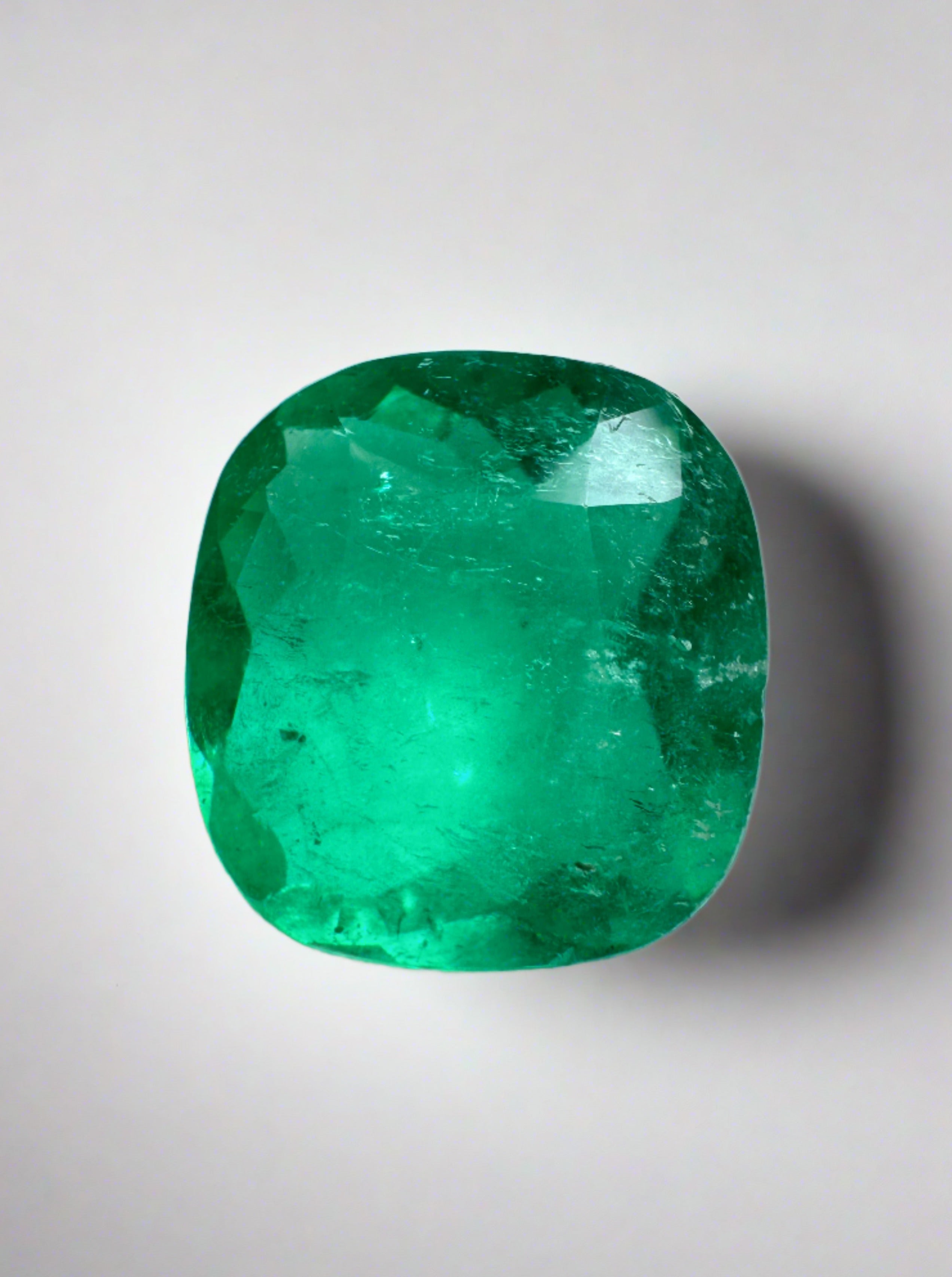 2.49 Carat 9.5x9 Spready Natural Loose Colombian Emerald-Cushion Cut - JR Colombian Emeralds