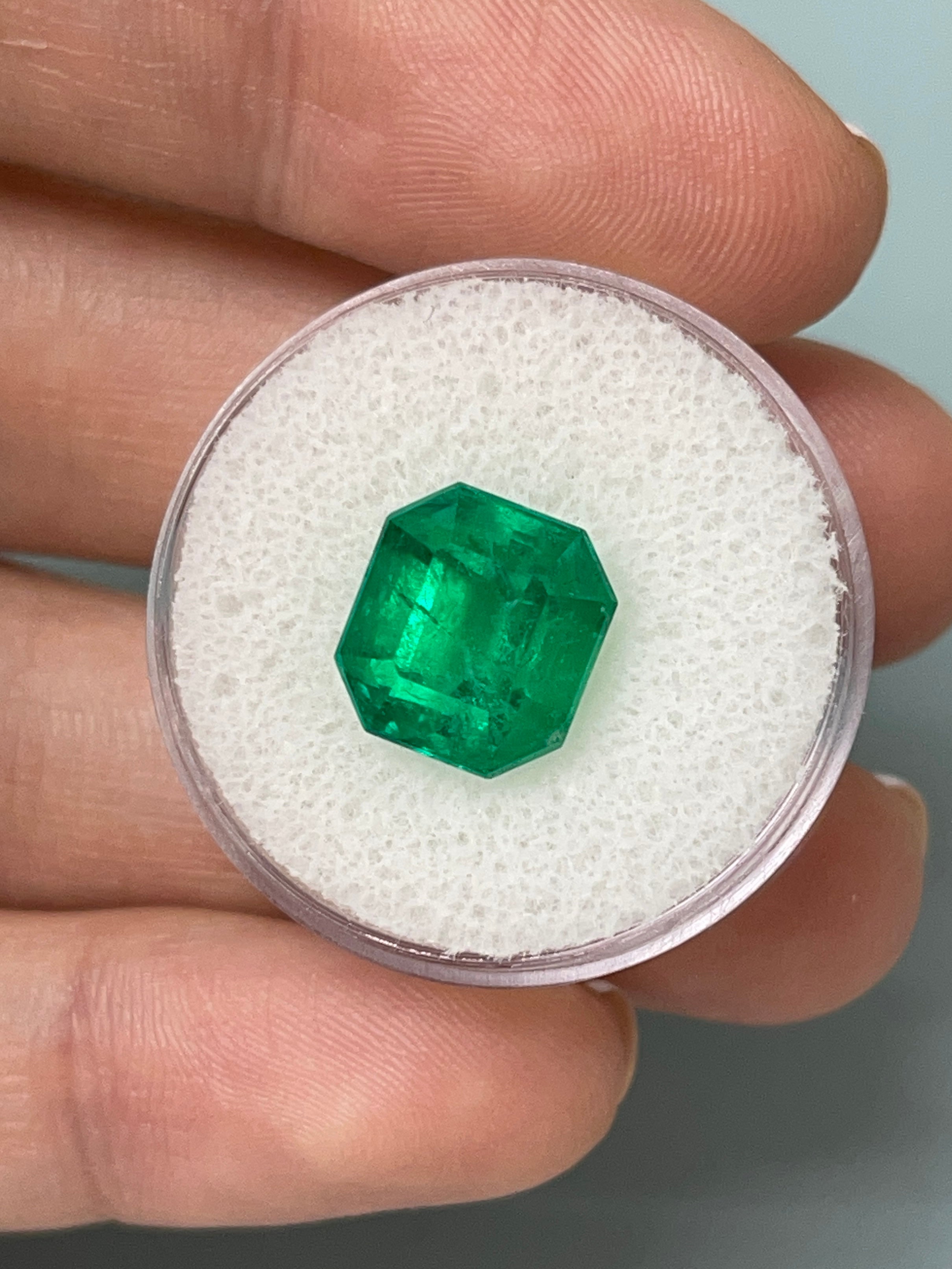 5.56 Carat AAA Vivid Muzo Natural Loose Colombian Emerald-Emerald Cut