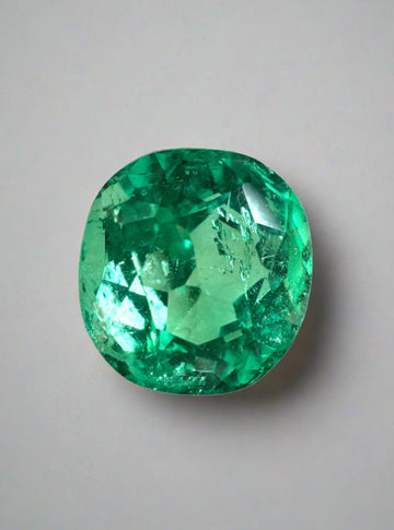 2.67 Carat 8.5x8 GLOWING Muzo Green Natural Loose Colombian Emerald-Cushion Cut