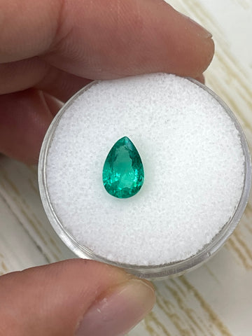 Pear Cut Colombian Emerald - 1.30 Carat VS Grade - 8.5x6mm Size