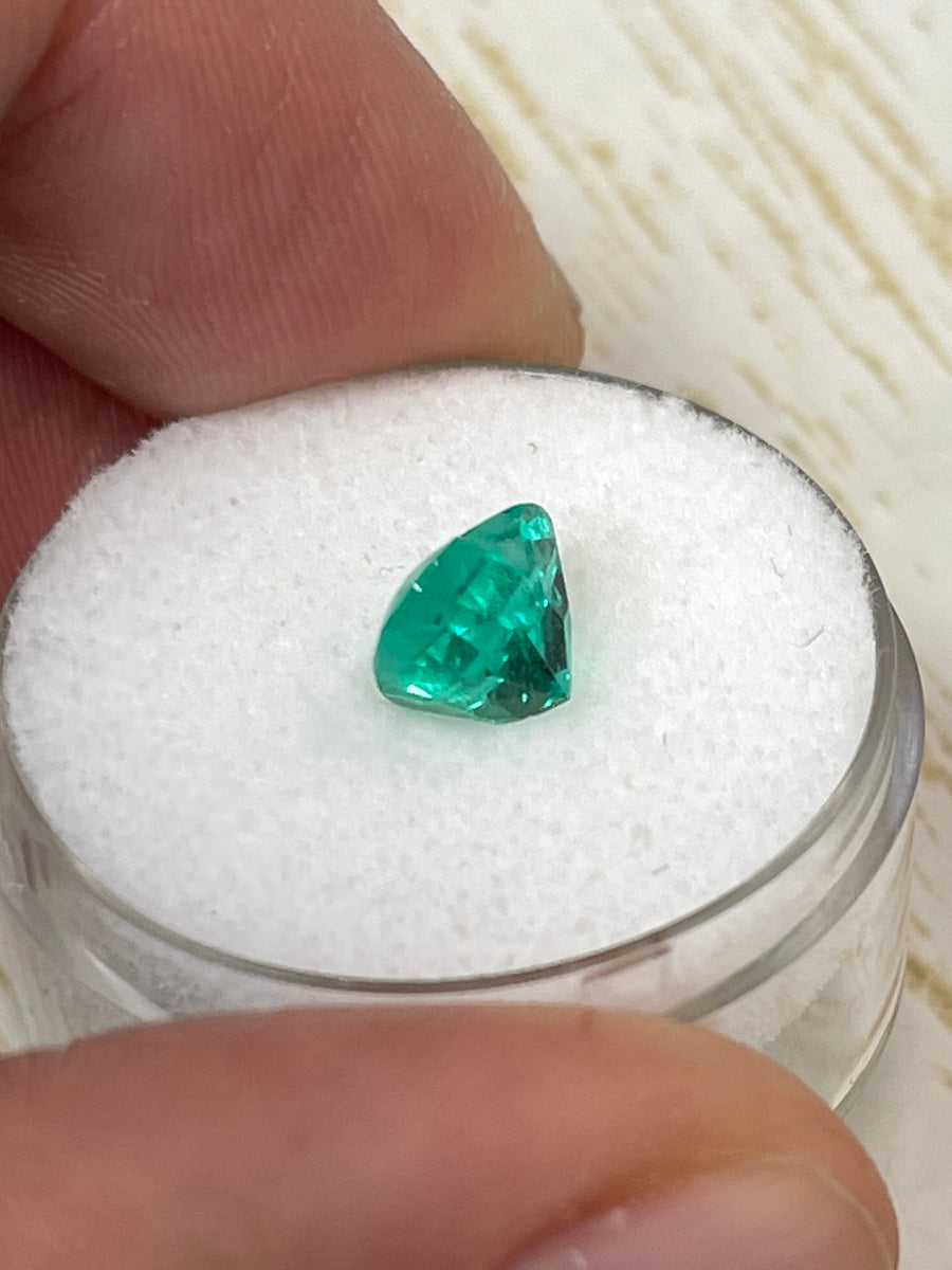 1.62 Carat Colombian Emerald Ring Featuring VS Clarity - Heart Cut Elegance