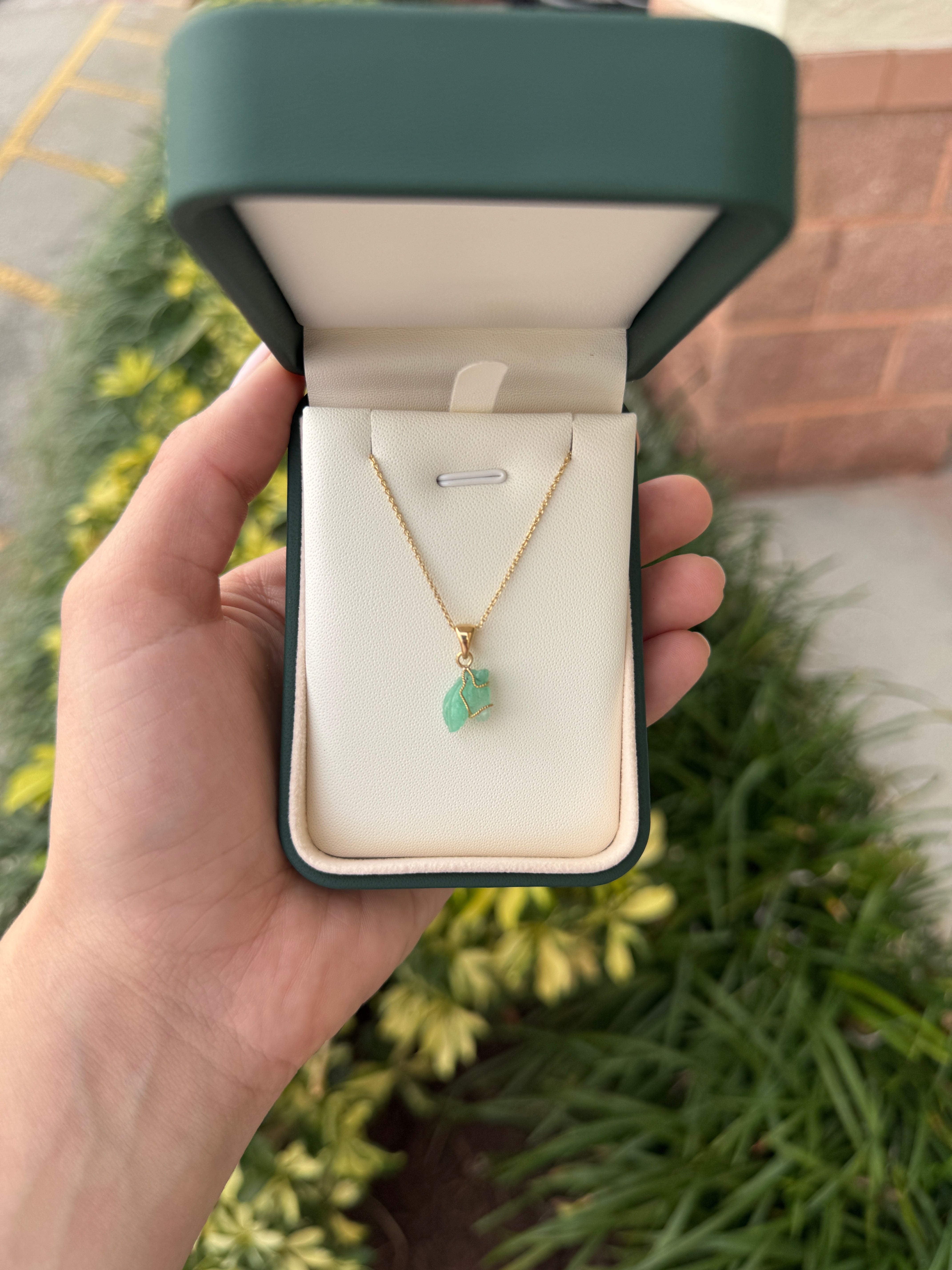 2.79 Carat Chinese New Year- Horse Colombian Emerald 18K Necklace