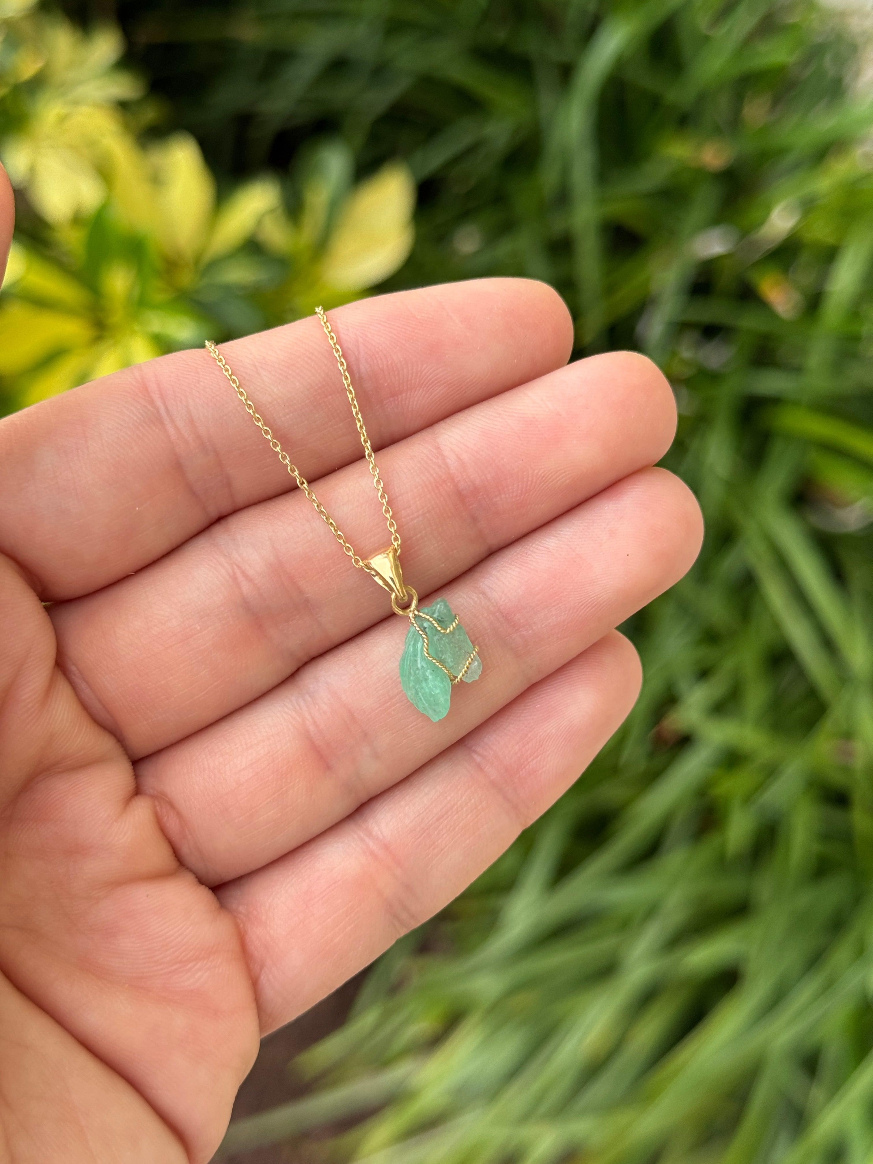 2.79 Carat Chinese New Year- Horse Colombian Emerald 18K Necklace