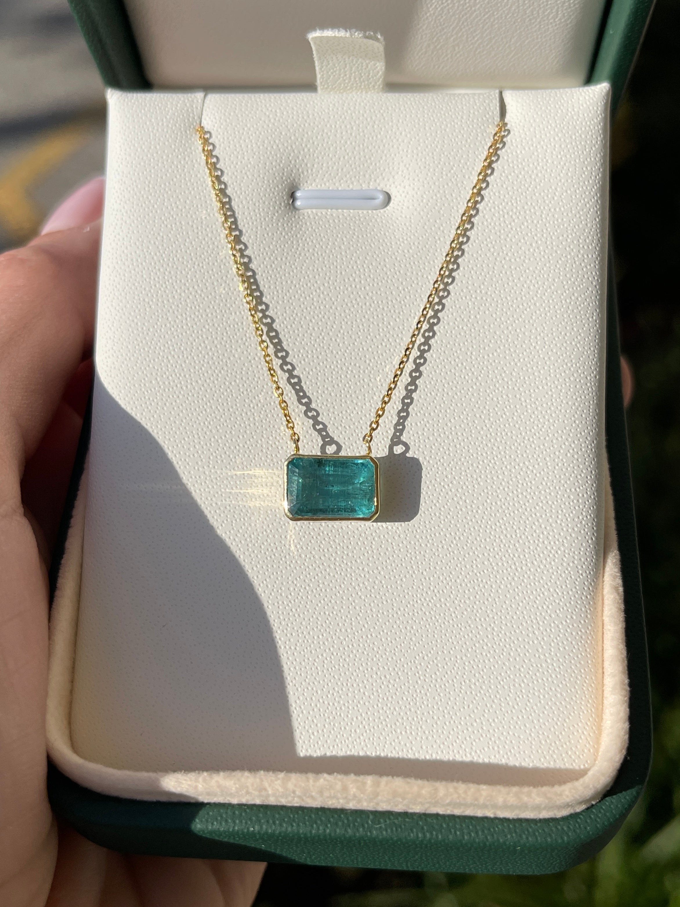 Natural Emerald Pendant, Engagement Pendent, Emerald Silver Pendent, Woman Pendant, Pendant Necklace, Luxury Pendent, newest Princess Cut Stone