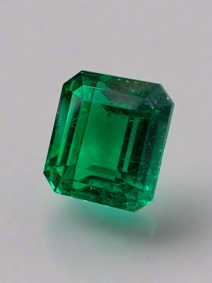 2.05 Carat 7.5x6.5 AAA+ Investment Vivid Natural Loose Colombian Emerald-Emerald Cut