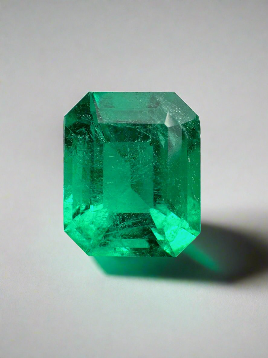 2.63 Carat AAA Muzo Vivid Green Natural Loose Colombian Emerald- Emerald Cut