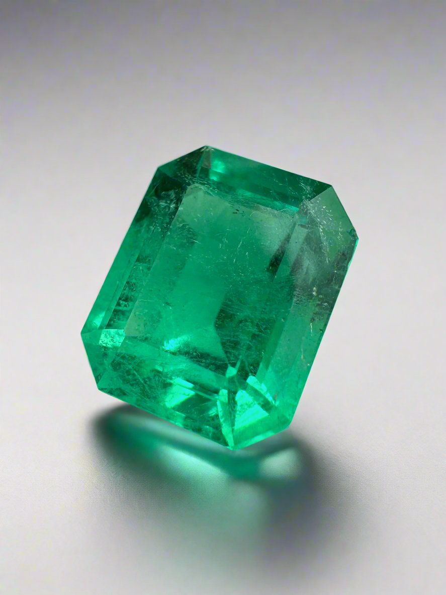 2.63 Carat AAA Muzo Vivid Green Natural Loose Colombian Emerald- Emerald Cut