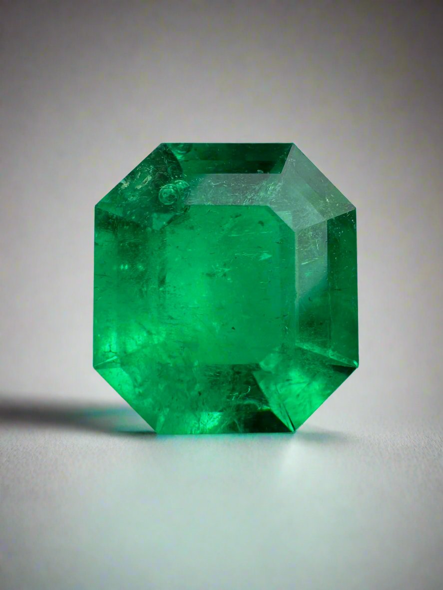 3.56 Carat AAA Vivid Muzo Natural Loose Colombian Emerald-Asscher Cut