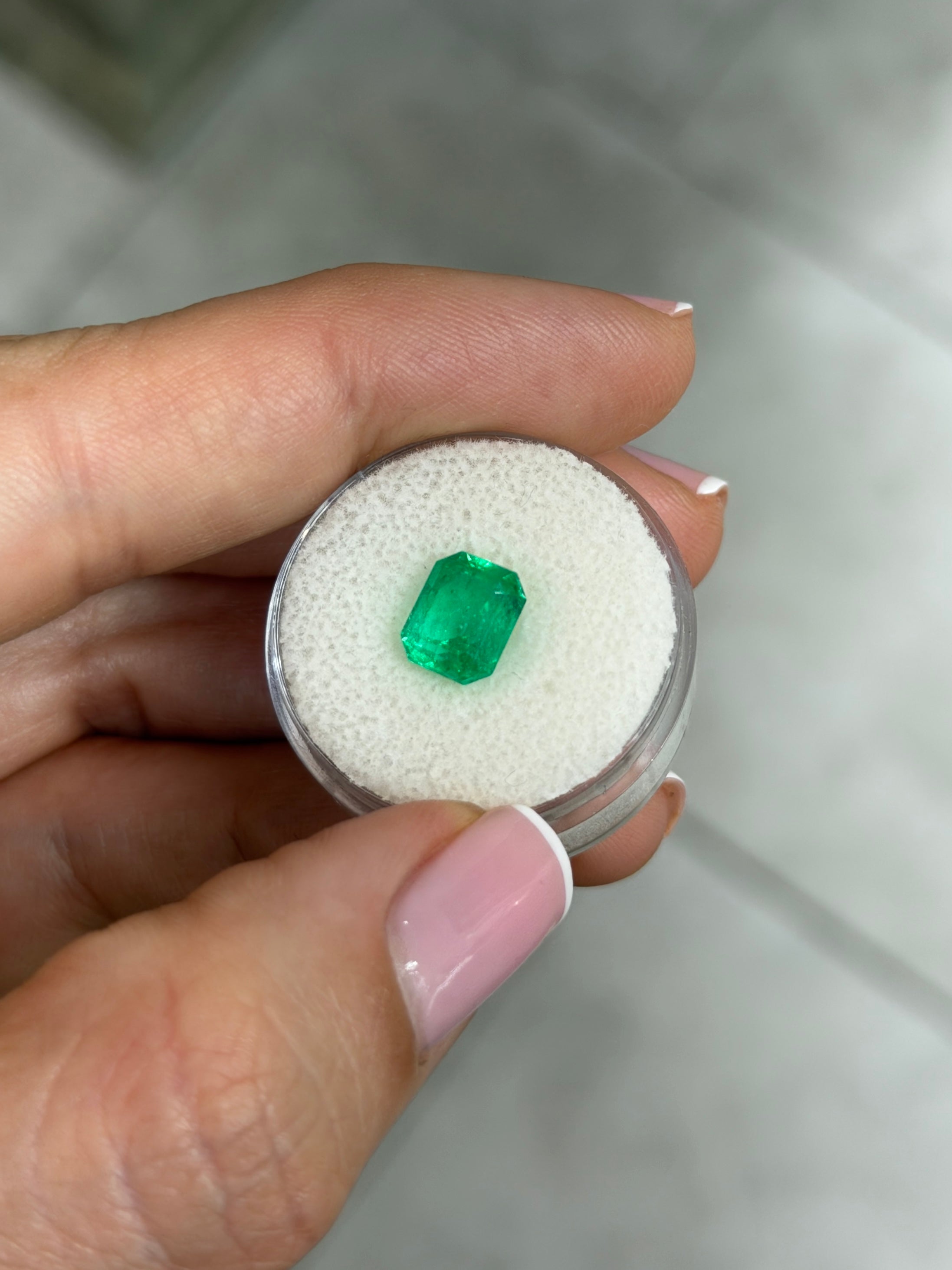 2.46 Carat Colombian Emerald Chunky Cut 8.5x7mm Muzo Green Loose Natural Gemstone