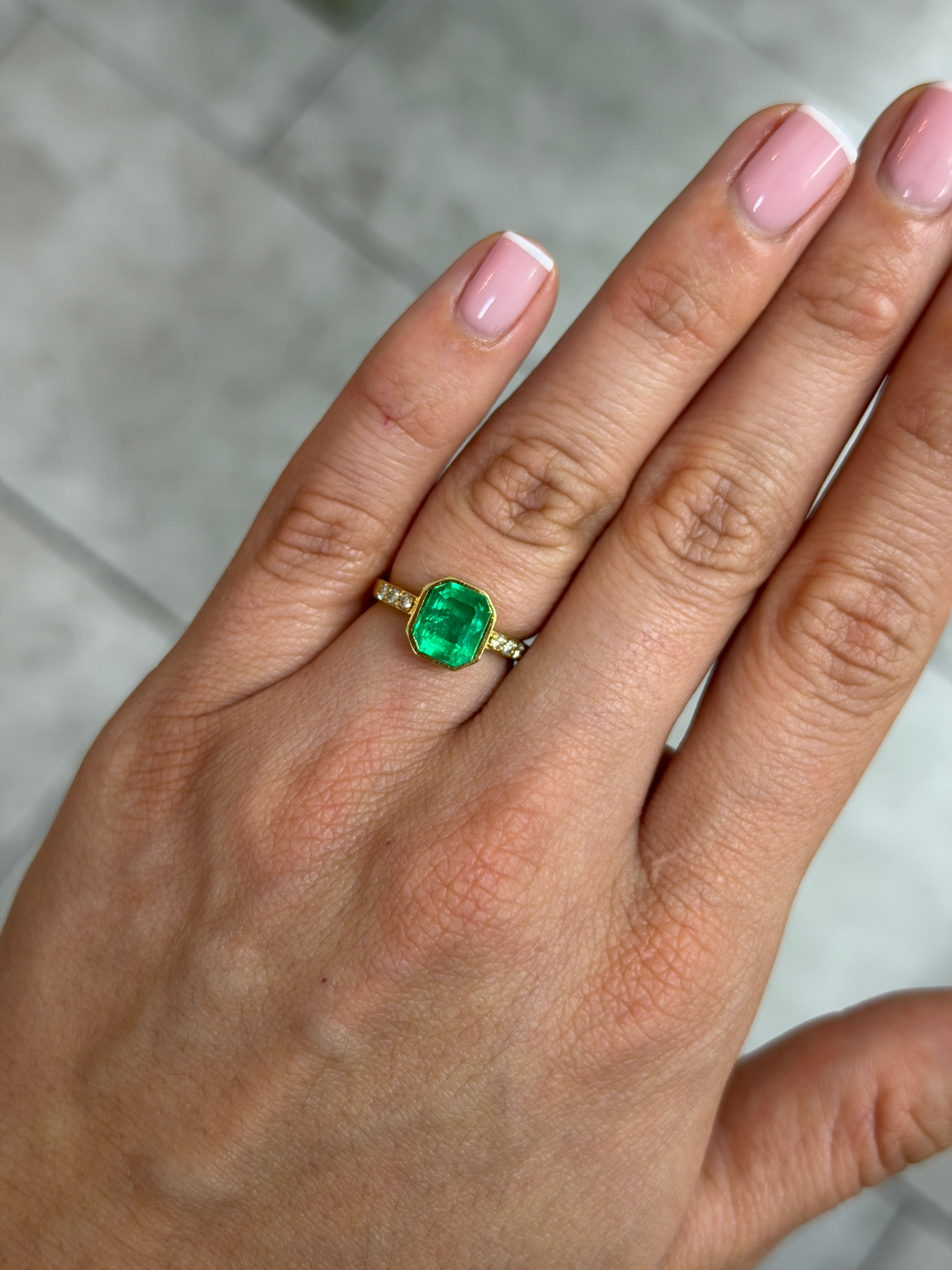 2.46 Carat Colombian Emerald Chunky Cut 8.5x7mm Muzo Green Loose Natural Gemstone