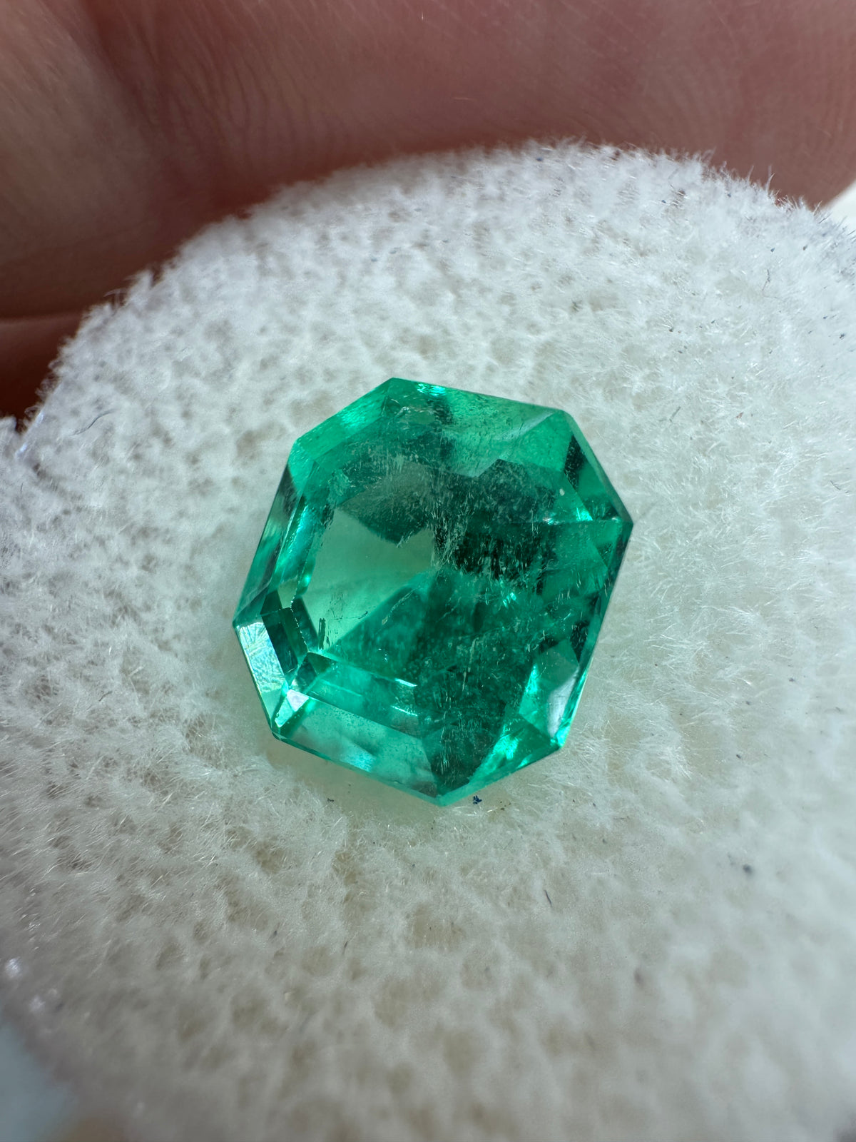 3.72 Carat 9x9 Gemmy Natural Loose Colombian Emerald-Asscher Cut