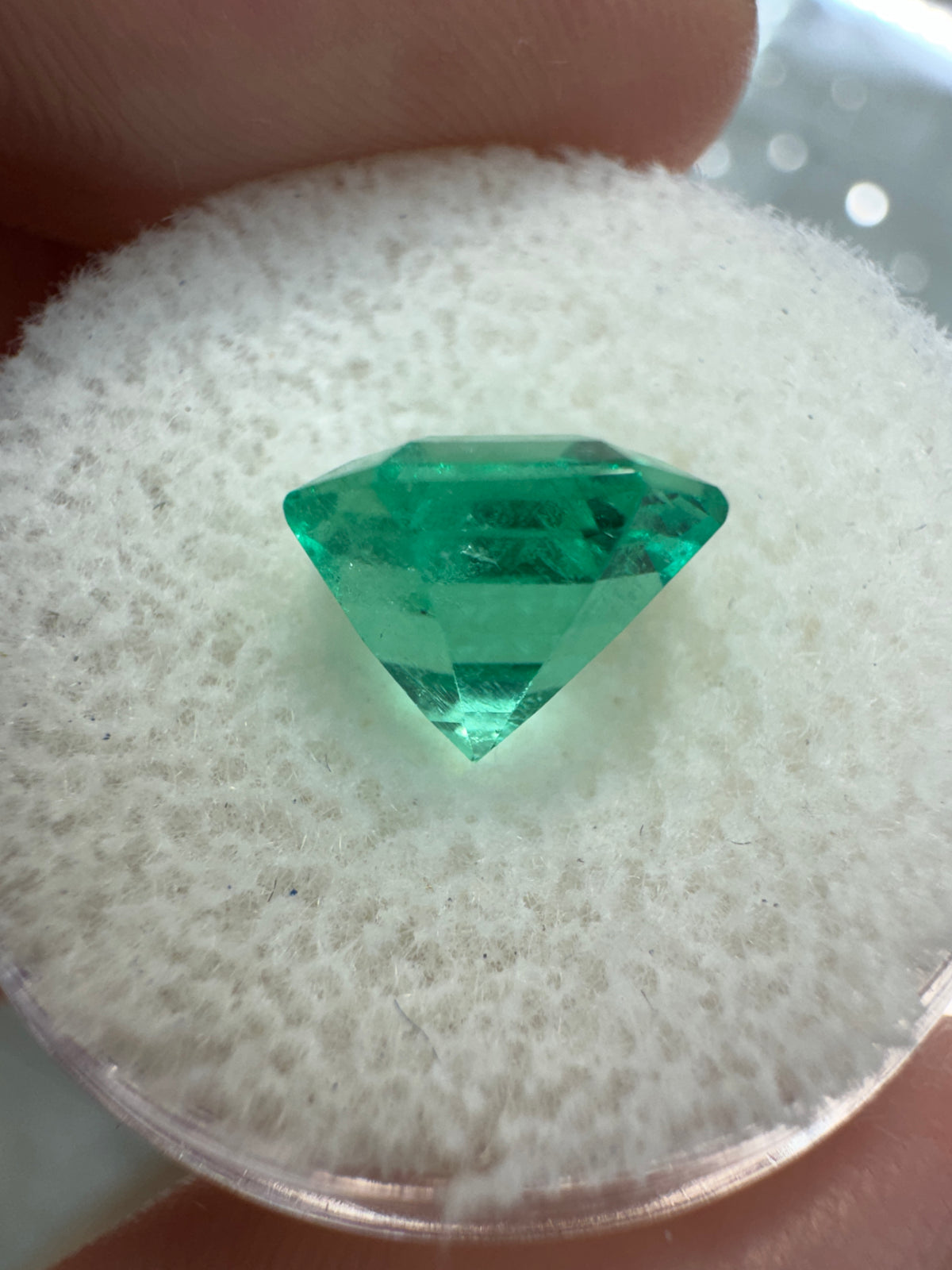3.72 Carat 9x9 Gemmy Natural Loose Colombian Emerald-Asscher Cut