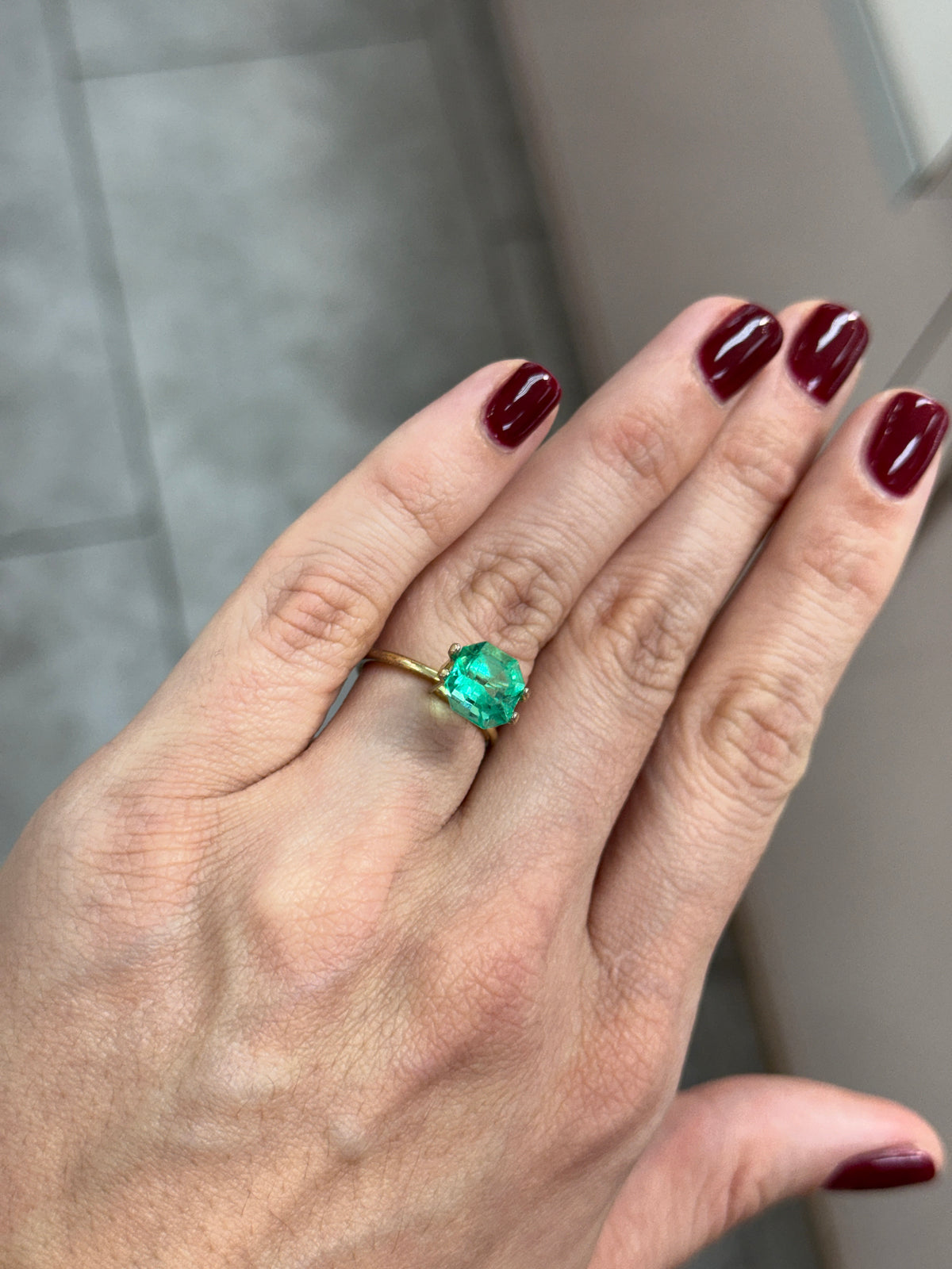 3.72 Carat 9x9 Gemmy Natural Loose Colombian Emerald-Asscher Cut