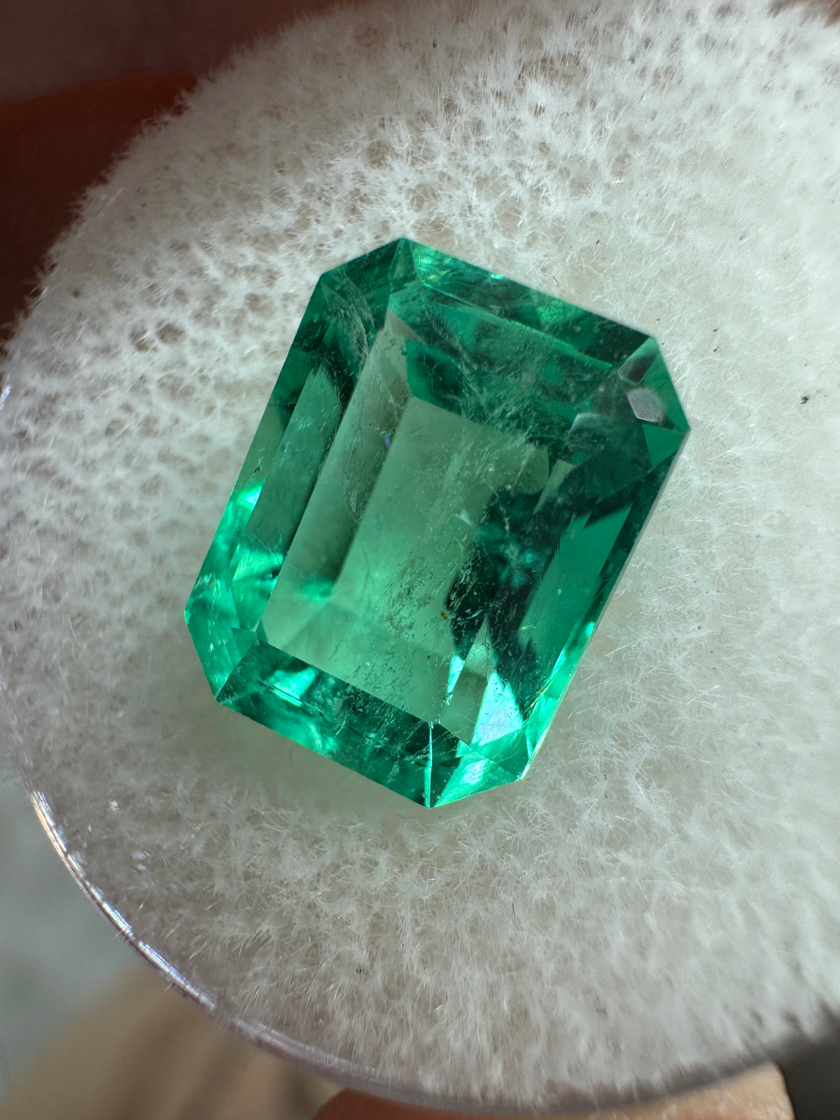 4.66 Carat 11x9 Gemmy Green Natural Loose Colombian Emerald-Emerald Cut