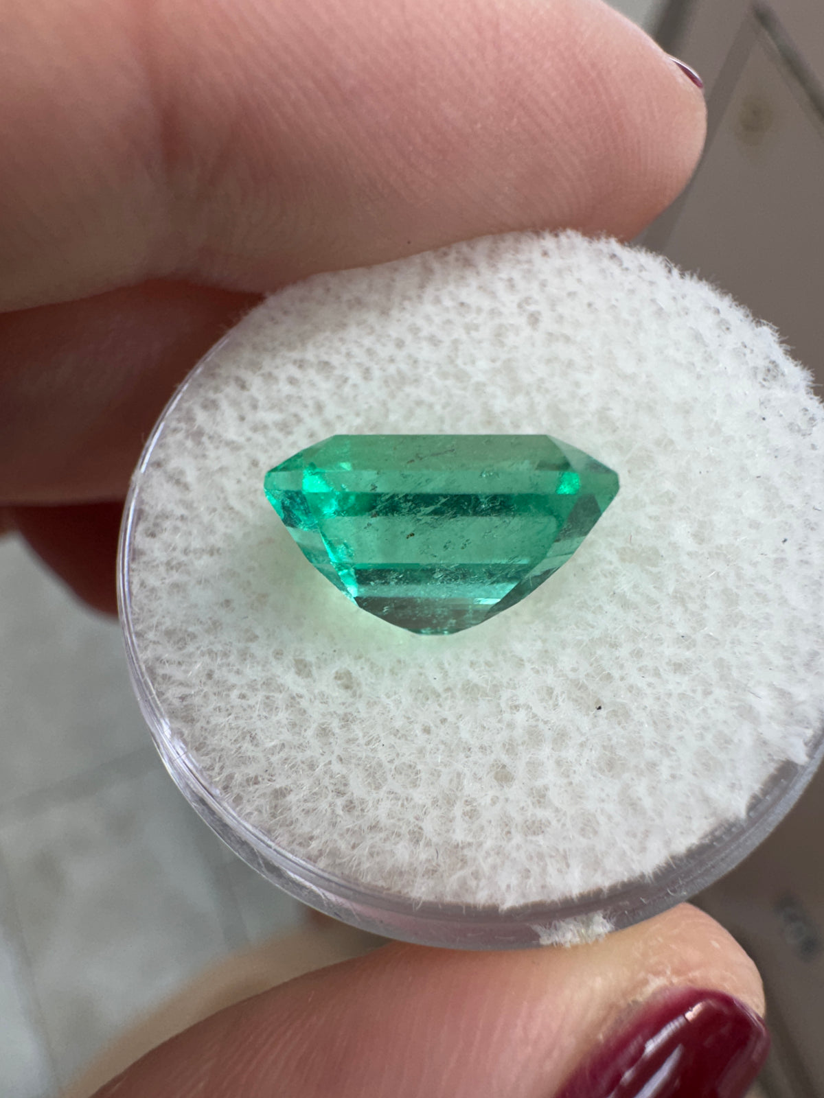 4.66 Carat 11x9 Gemmy Green Natural Loose Colombian Emerald-Emerald Cut