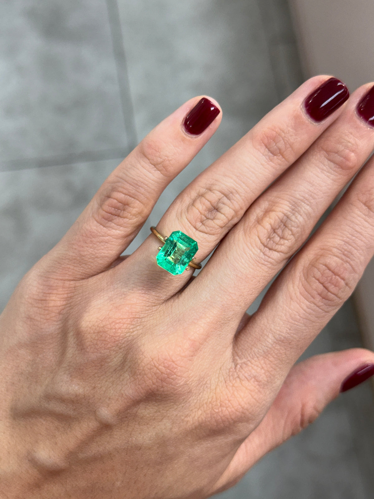 4.66 Carat 11x9 Gemmy Green Natural Loose Colombian Emerald-Emerald Cut
