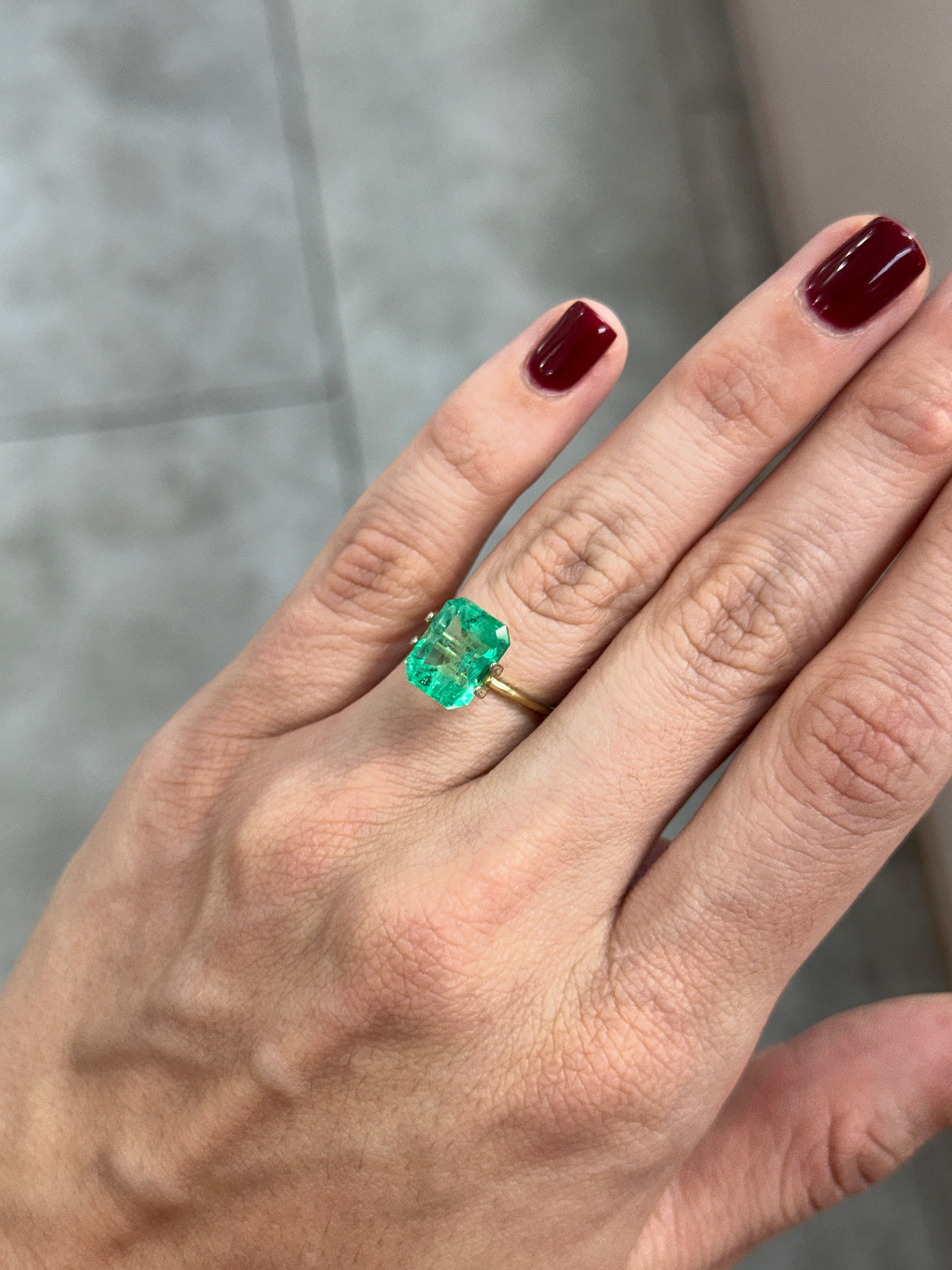 4.66 Carat 11x9 Gemmy Green Natural Loose Colombian Emerald-Emerald Cut