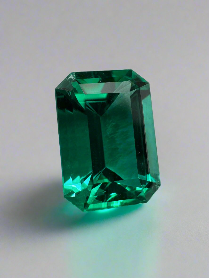 4.10 Carat AAA+ Crystal Clean Vivid Bluish Green Natural Loose Brazilian Emerald