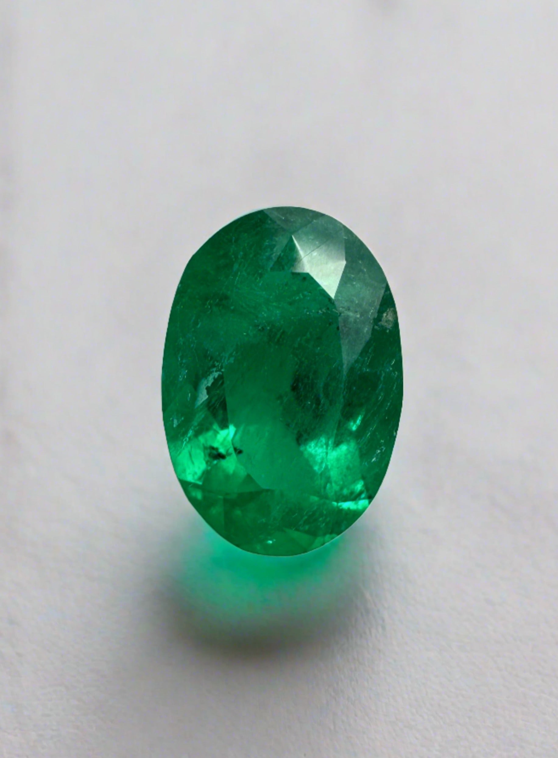 1.20 Carat GIA Certified 9x6 Elongated Dark Green Natural Loose Colombian Emerald-Oval Cut - JR Colombian Emeralds